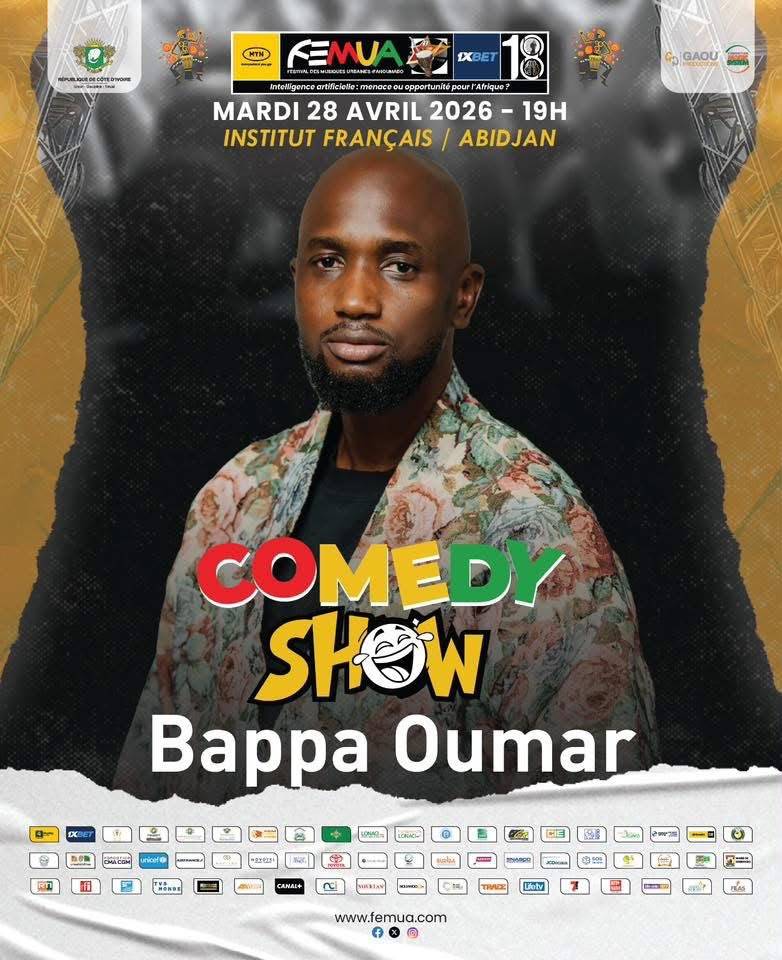 Affiche de Bappa Oumar à l’affiche du FEMUA à Abidjan