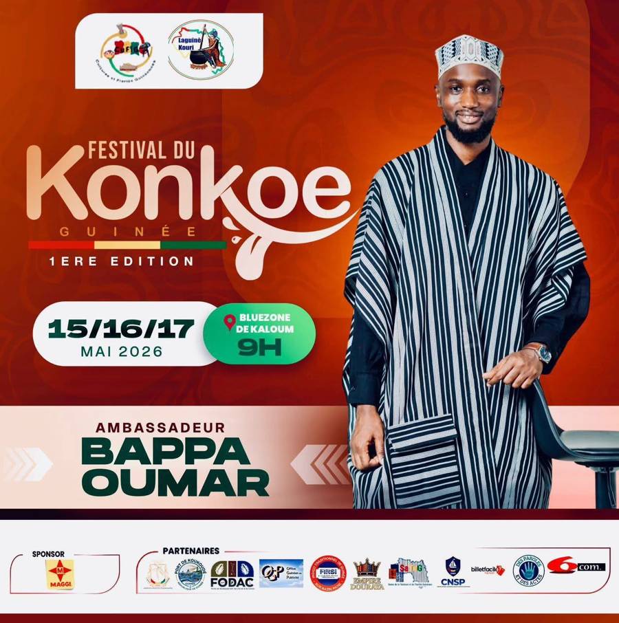 Affiche de Bappa Oumar, ambassadeur du Festival du Konkoe