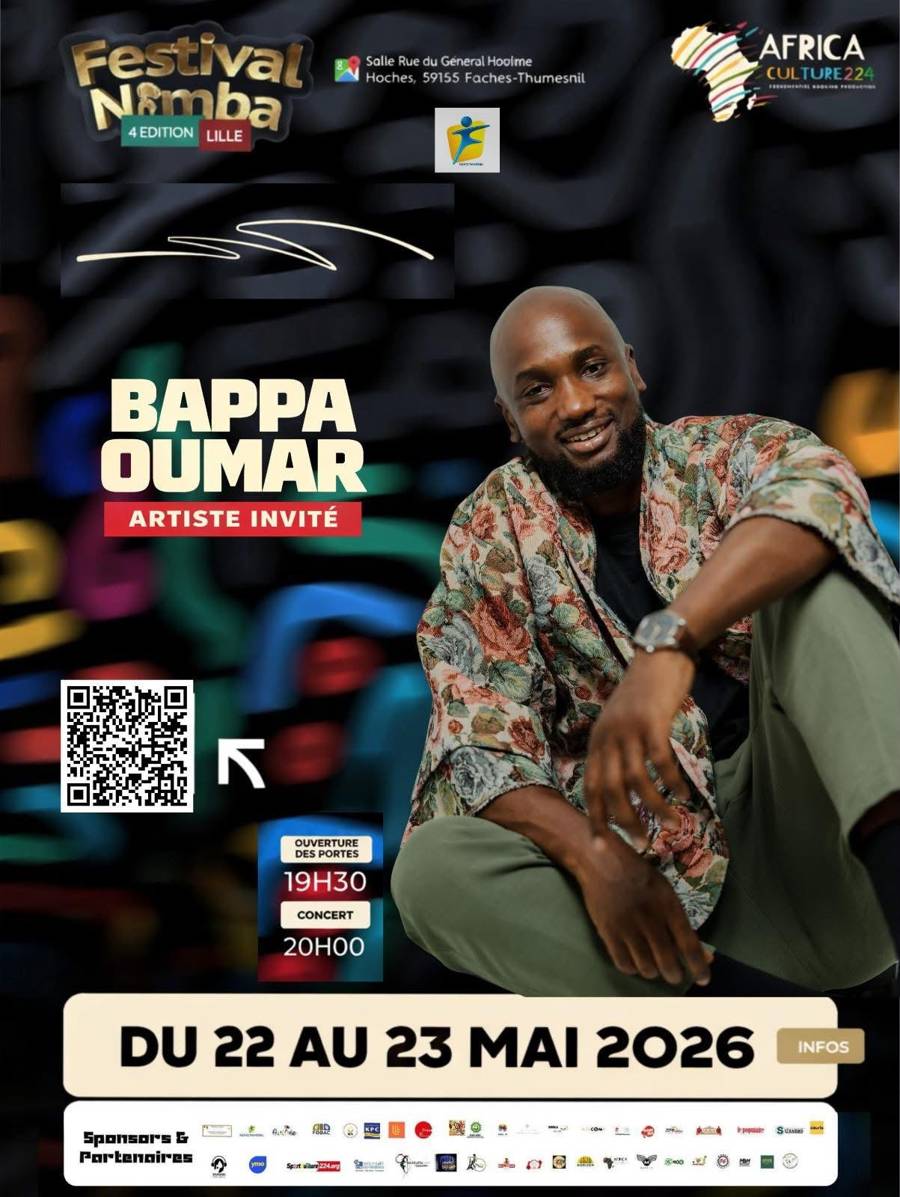 Affiche de Bappa Oumar invité au Festival Nimba à Lille