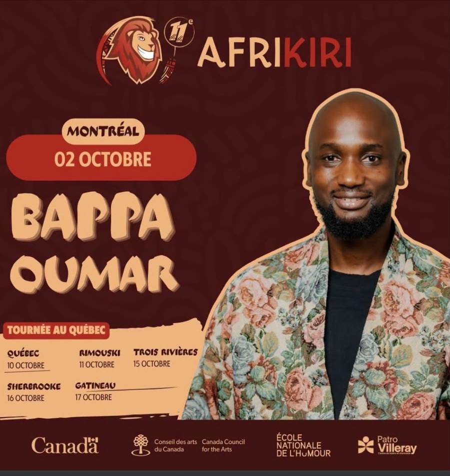 Affiche de Bappa Oumar annoncé dans la tournée Afrikiri au Québec